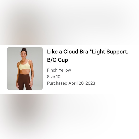 Lululemon Like a Cloud Bra *Light Support,
B/C Cup - Picture 4 of 4